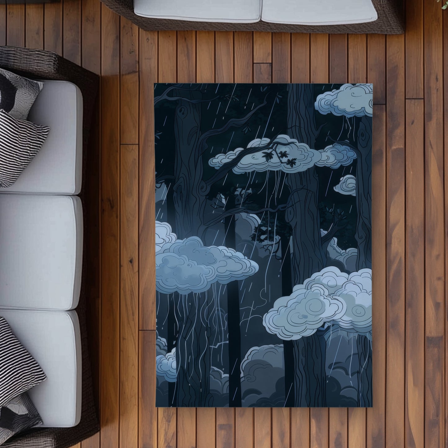 Tapis d'extérieur Sneaky Clouds | Accessoire de décoration intérieure élégant