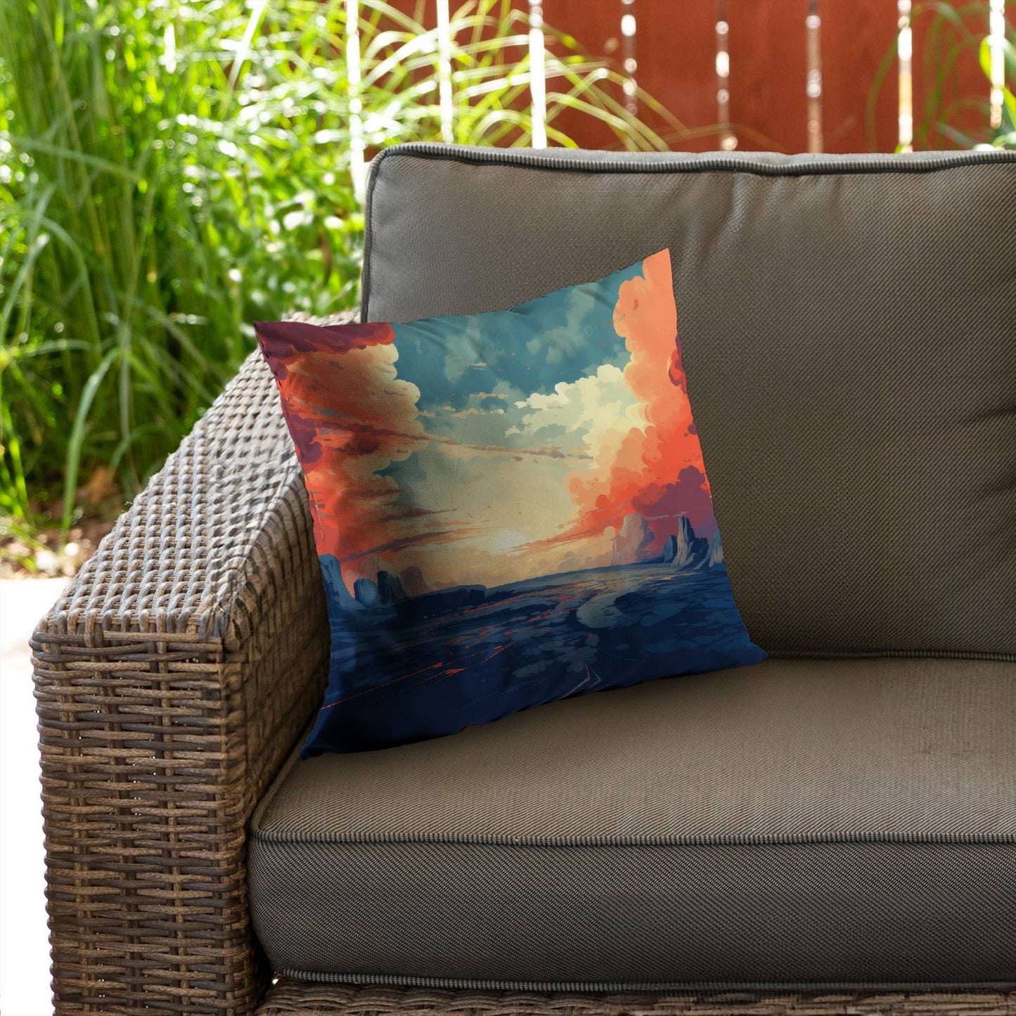 Finally light - Throw pillow - Print on demand