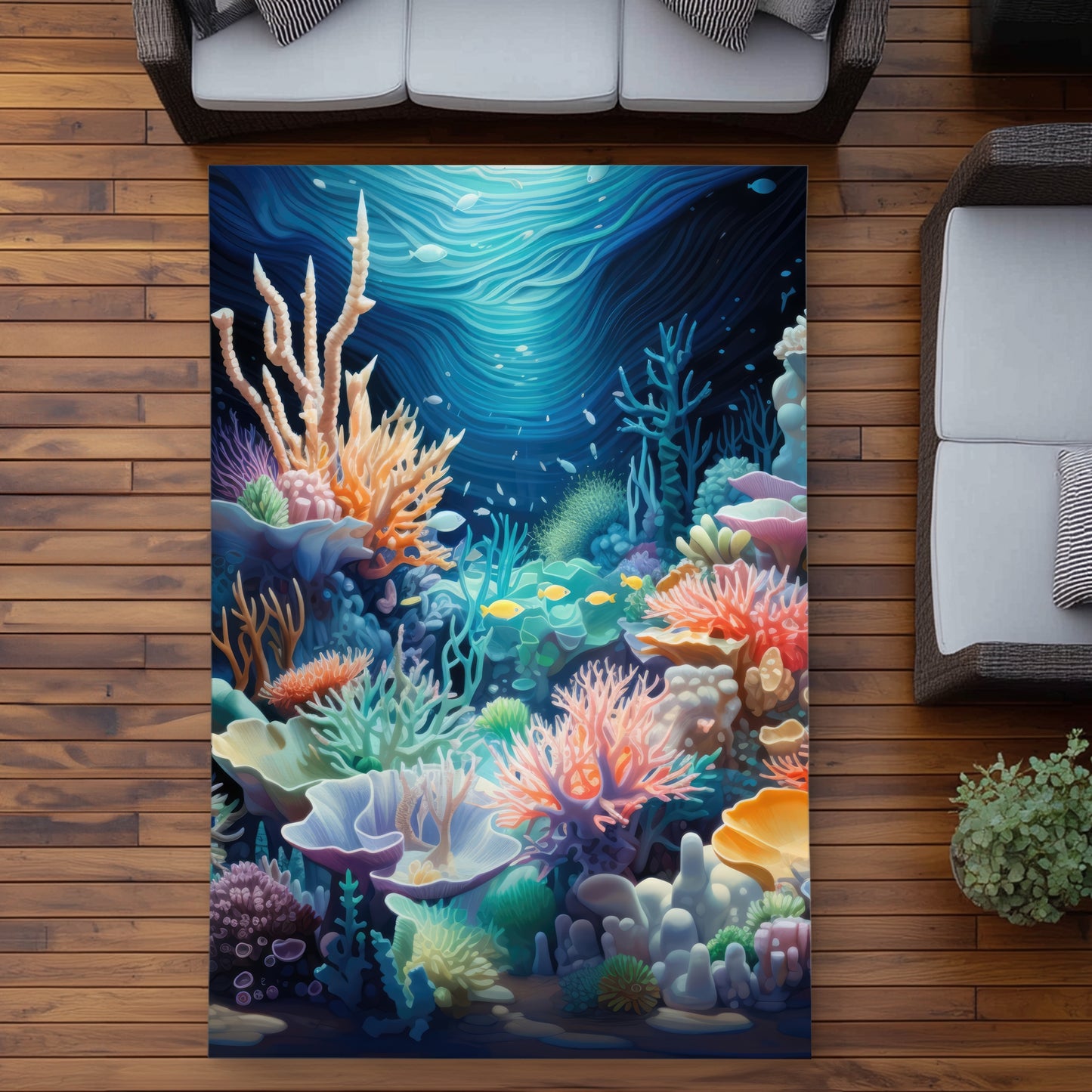 The Reef - Blue Outdoor Area Rug | Stylish Design