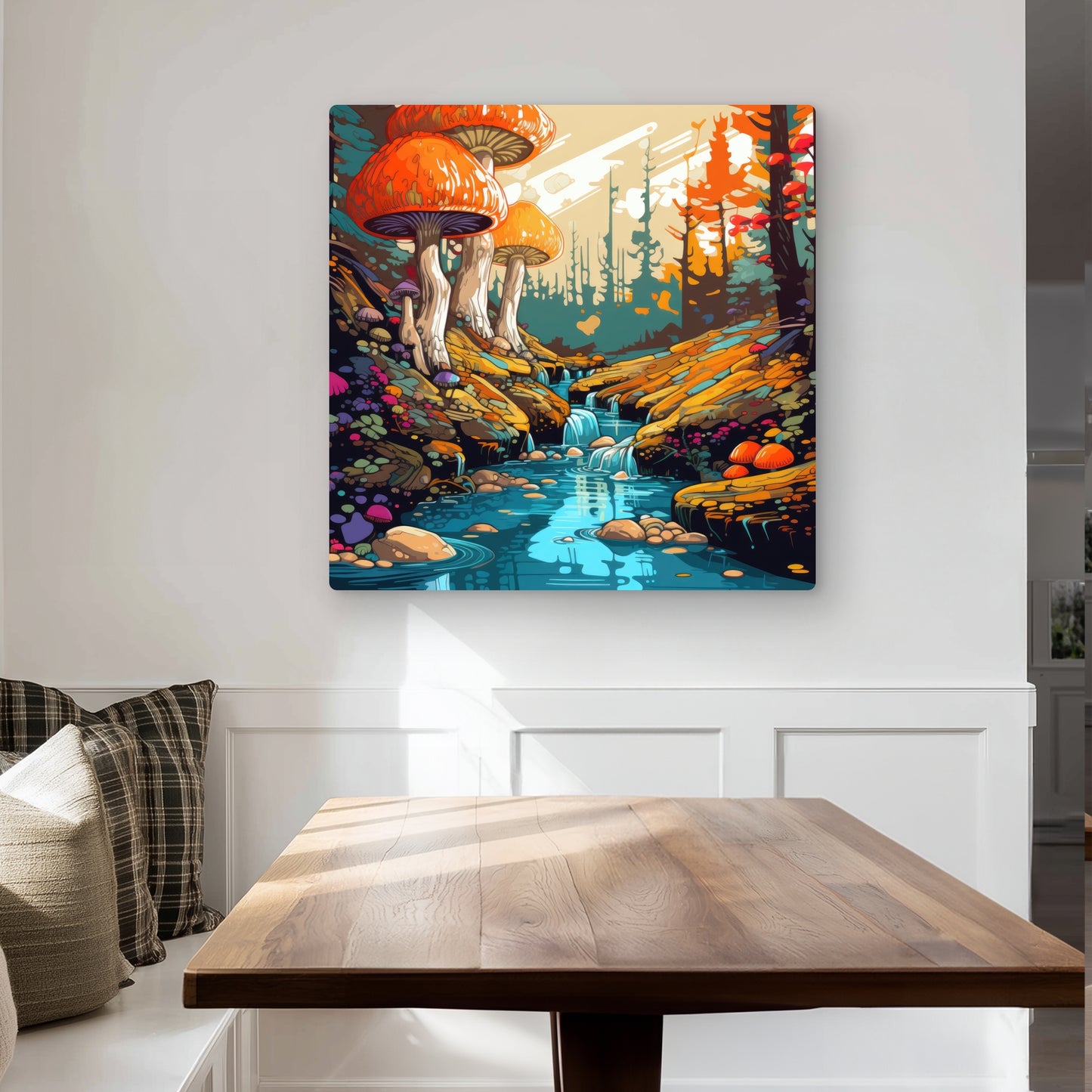 Wisdom Inbound - Red Metal Print for Home Decor | Unique Art