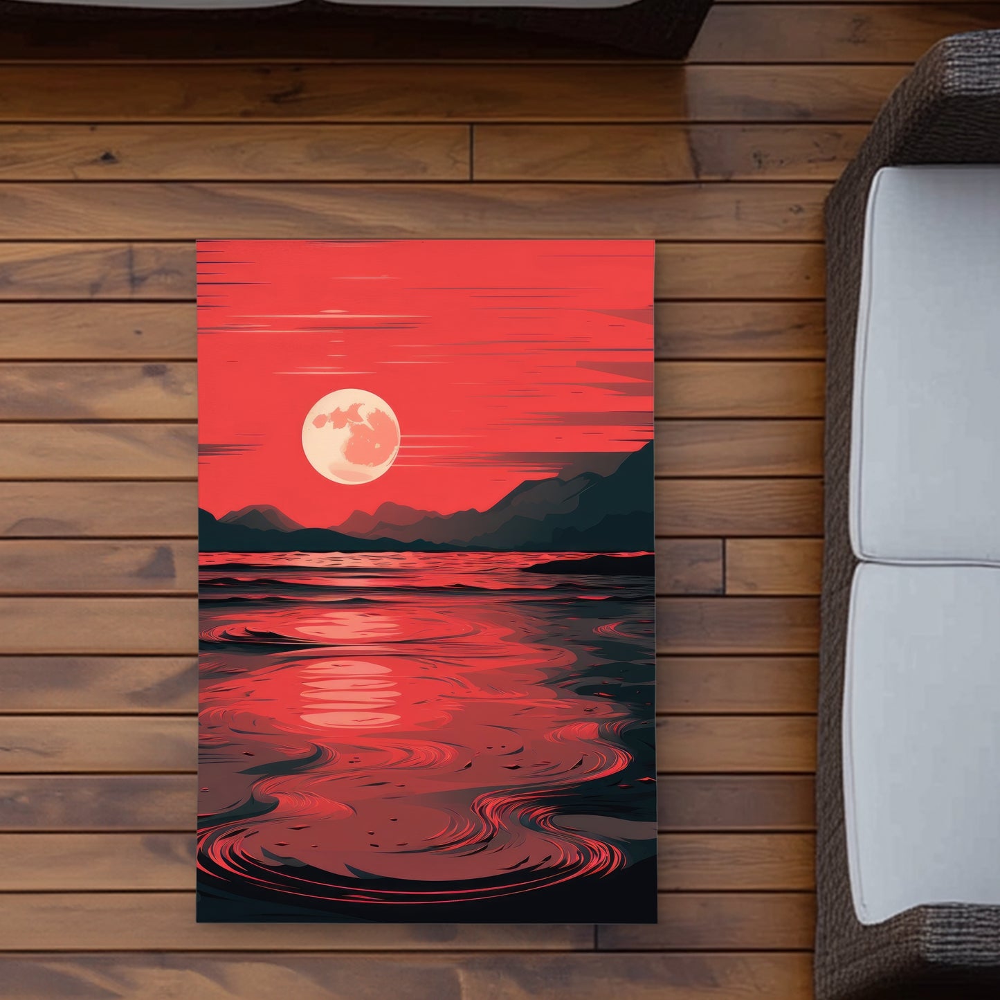 Bloody Tides Red Outdoor Area Rug - Stylish Home Decor