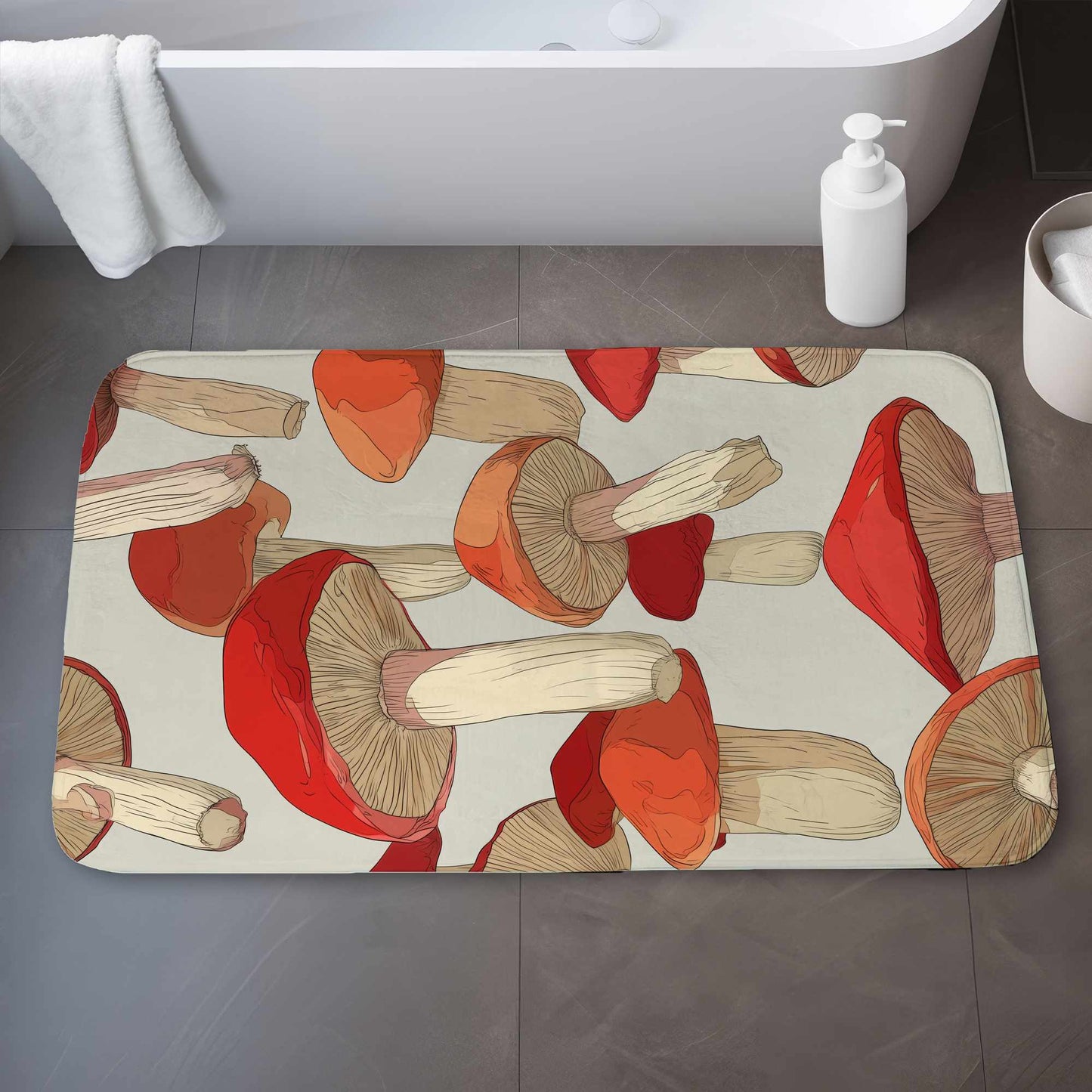Tapis de bain Crimson Cap Dance | Tapis décoratif élégant