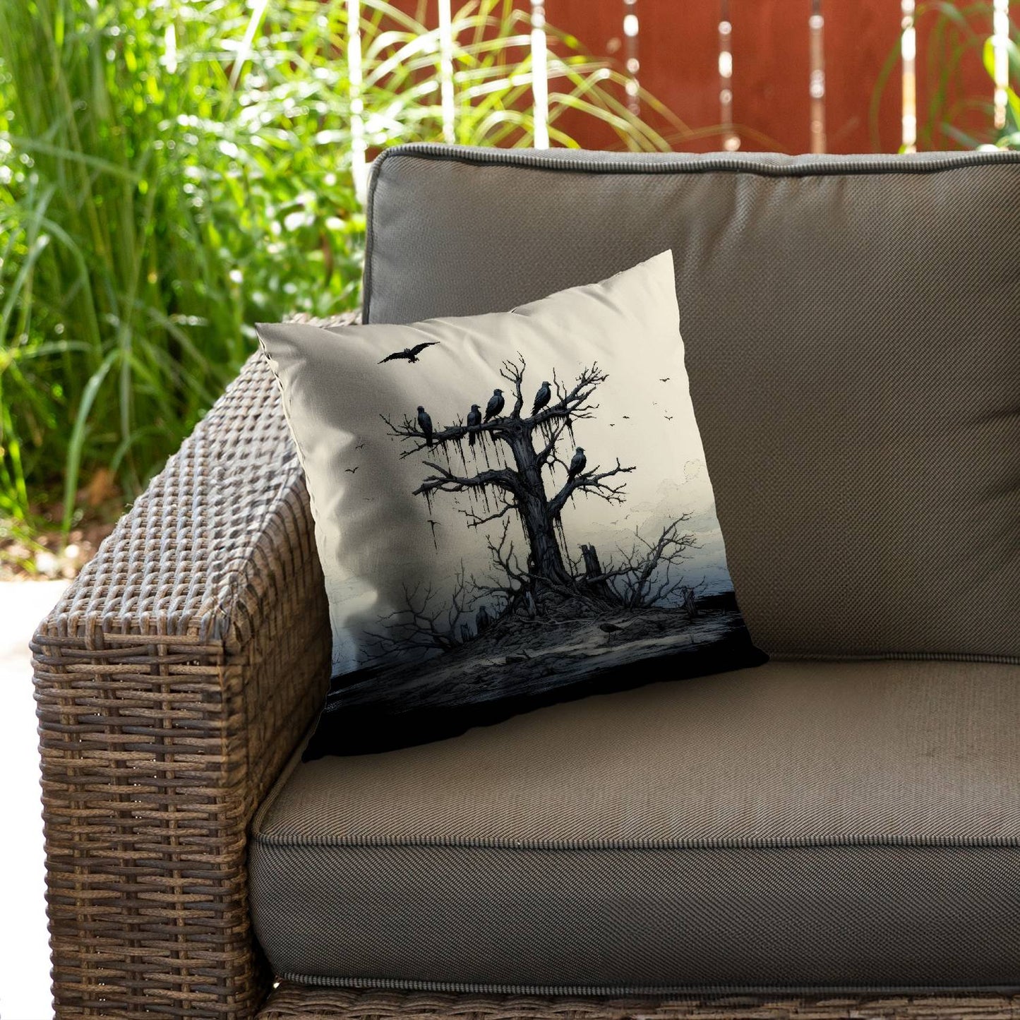 Standing alone - Throw pillow - Print on demand