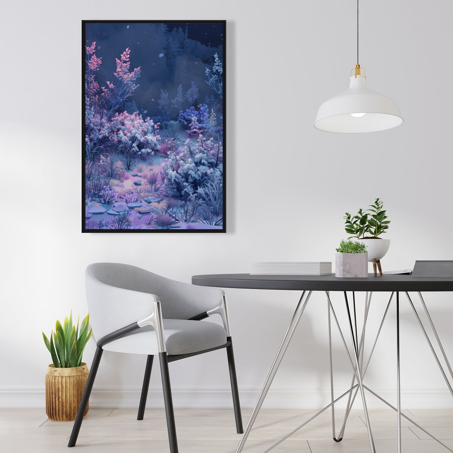 Cold night - 36"x36" Framed canvas