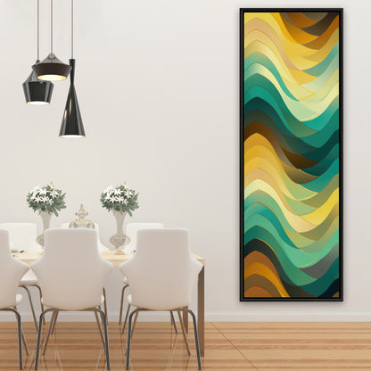 Jagged Luxury - Yellow Framed Canvas for Home Decor