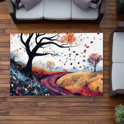 Tapis d'extérieur « Feuilles volantes » | Accent élégant pour la décoration intérieure