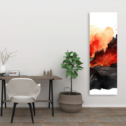 Minimalist Flow - Red Canvas Art | Modern Style