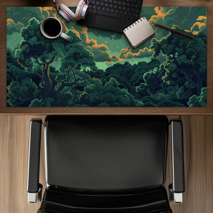 Drops Green Desk Mat | Stylish Home Decor Essential