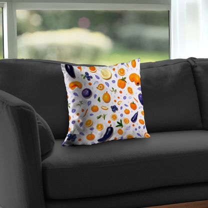 Orange and purple - Throw Pillow