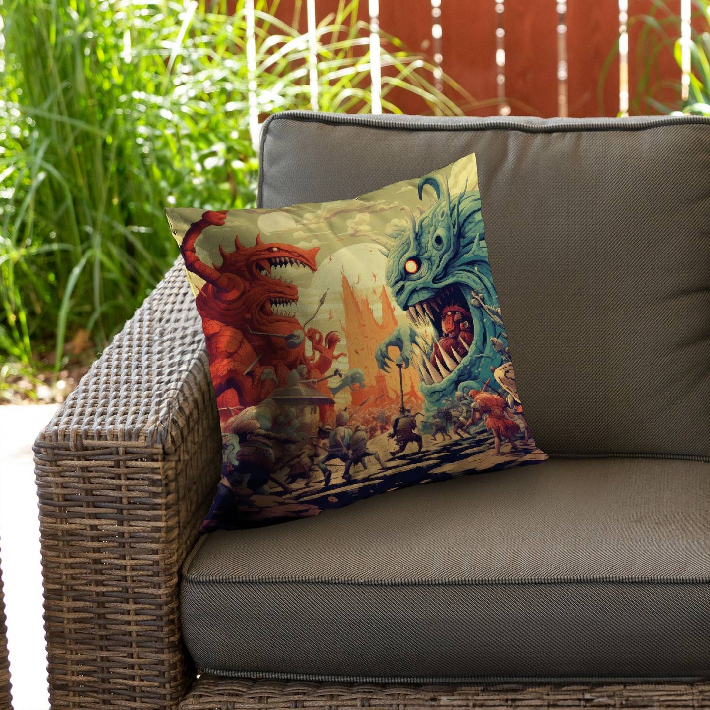 Colossi - Throw pillow - Print on demand