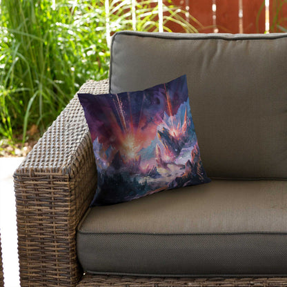 Beaming Signal Red Poly Twill Throw Pillow Insert | Decor