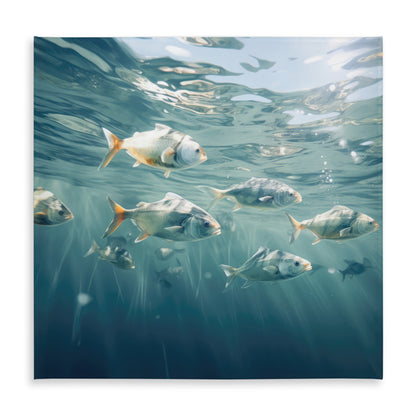 Swimming peacefully Blue Tablecloth | Indoor Outdoor Decor