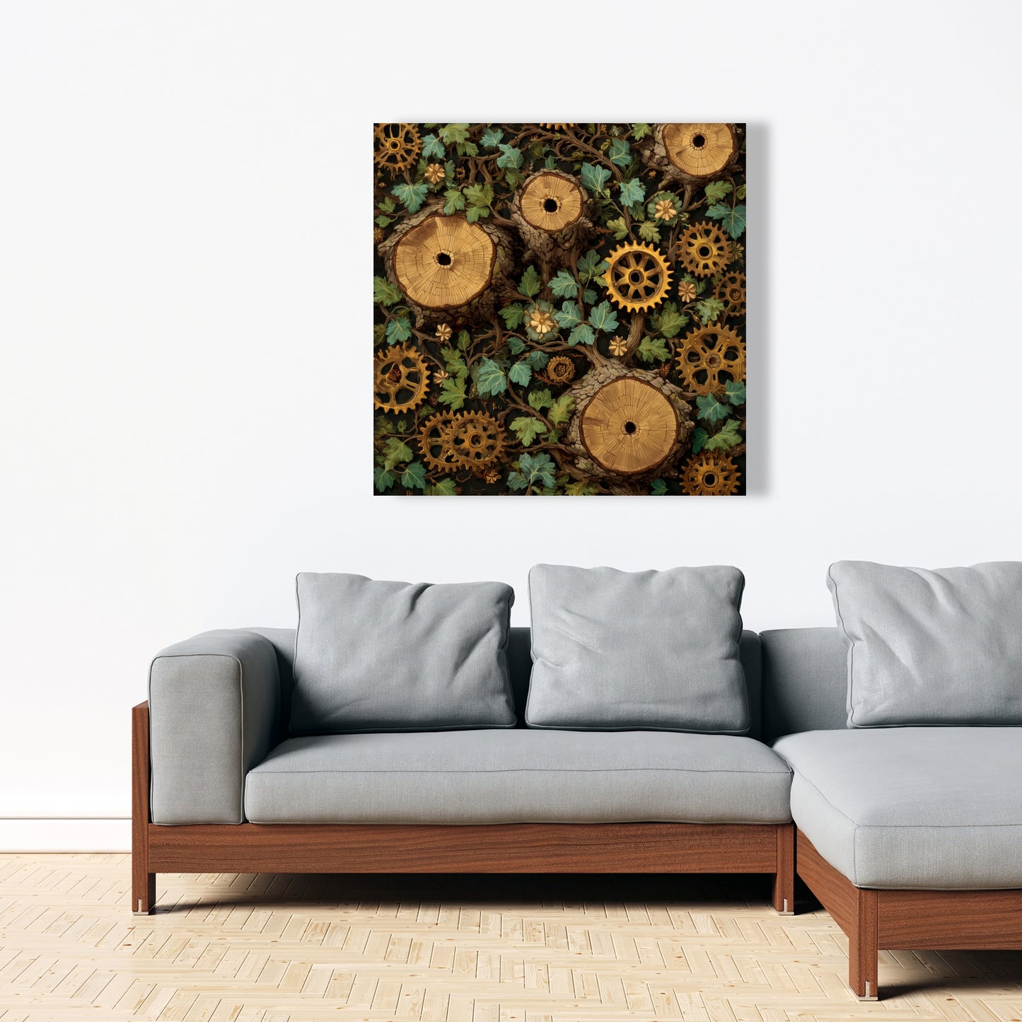 Hiding gears - 24"x24" Canvas