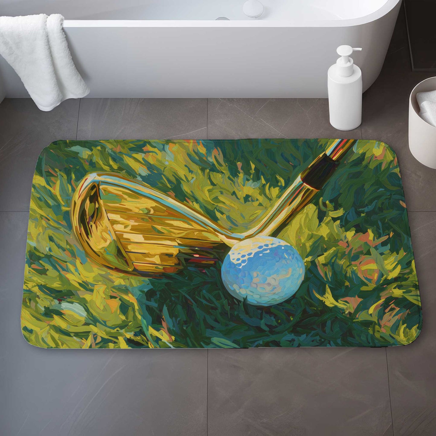 Golden Club Bath Mat | Stylish Home Decor, Soft & Durable