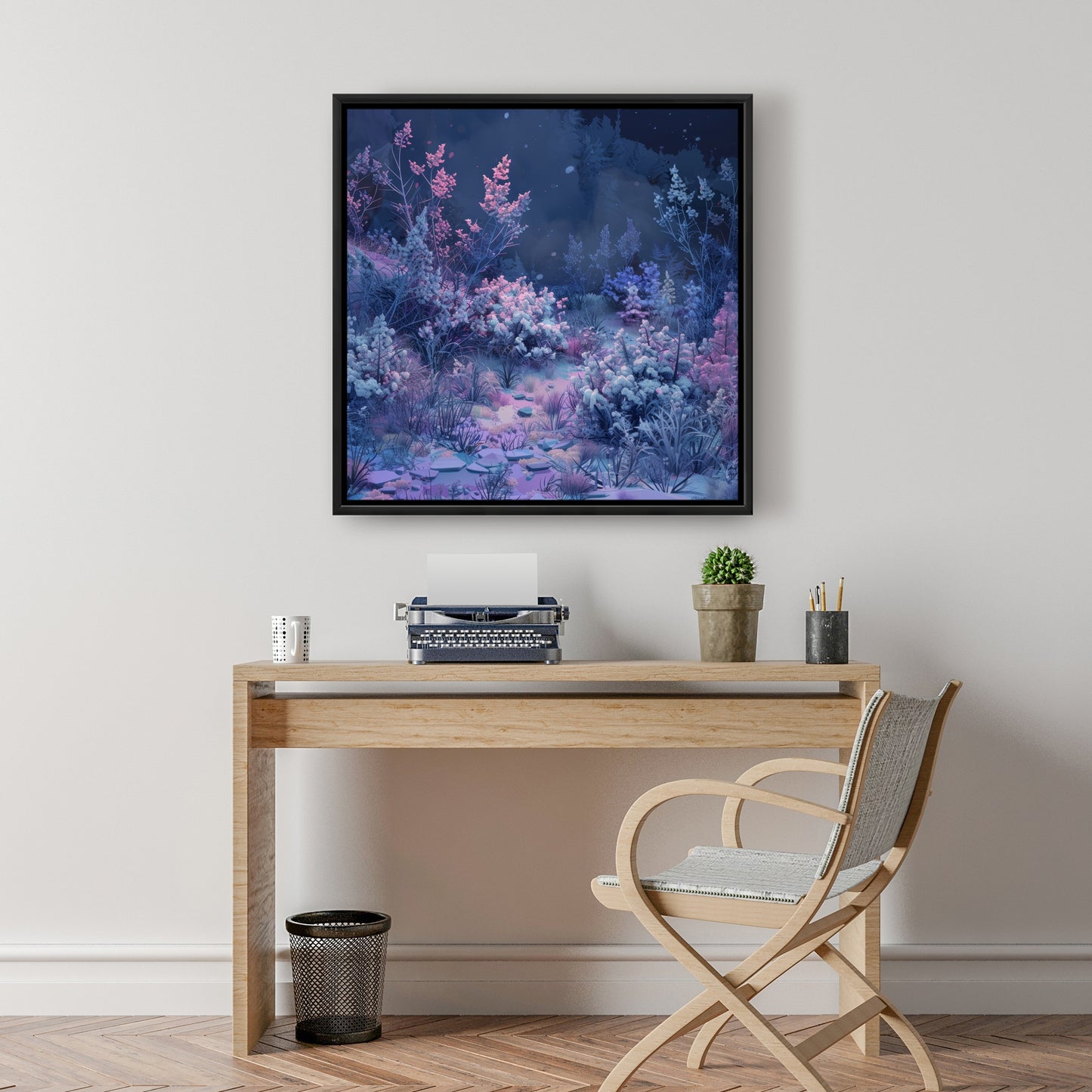 Cold night - 36"x36" Framed canvas