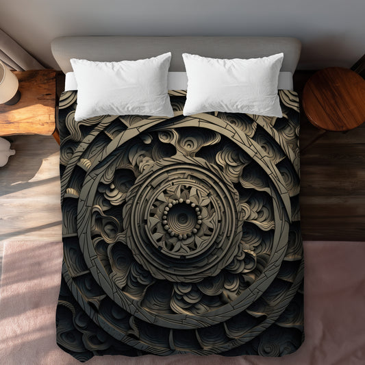 Cycles White Duvet Cover - Elegant Home Decor Essential