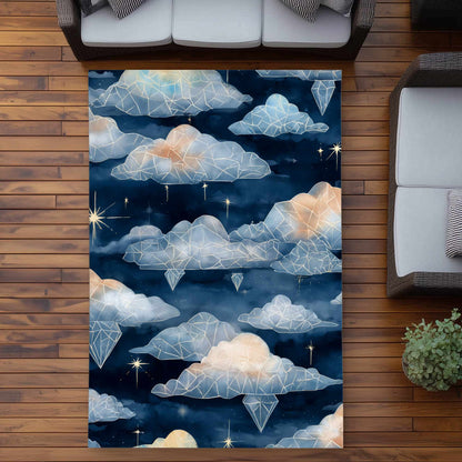 Tapis d'extérieur Nuages de cristal célestes | Décoration chic