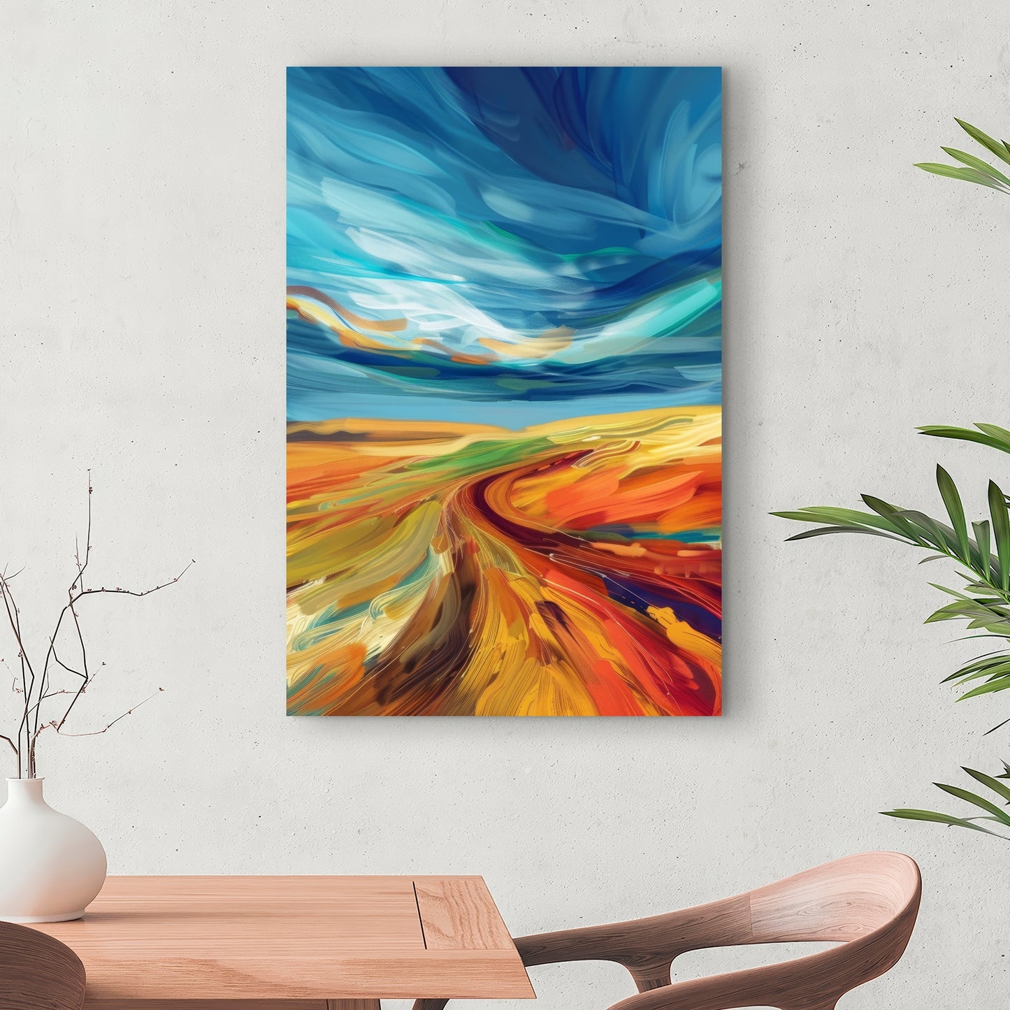 Land flow - 32"x32" Canvas