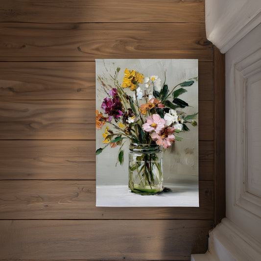 Still Life Pink Indoor Outdoor Door Mat | Home Decor Accent