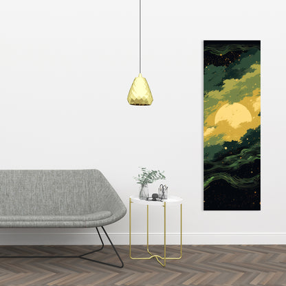 Cloudy Star - Yellow Canvas Home Decor for Bright Spaces