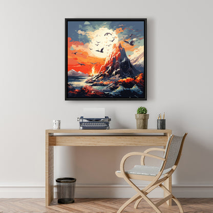 Towards danger - 36"x36" Framed canvas