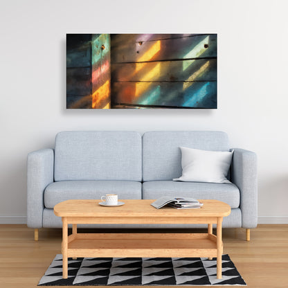 Rainbow Glint - Green Canvas for Home Decor | Vibrant Art