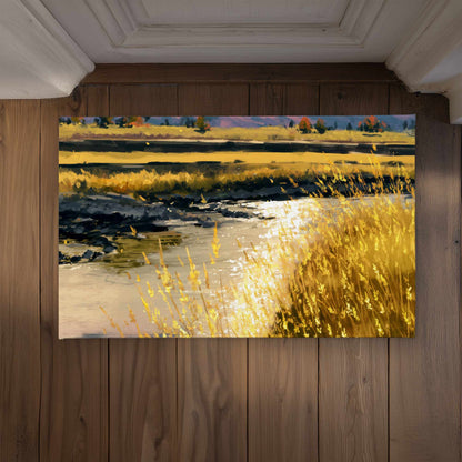 Paillasson lumineux Golden Stream | Décoration d'intérieur et d'extérieur