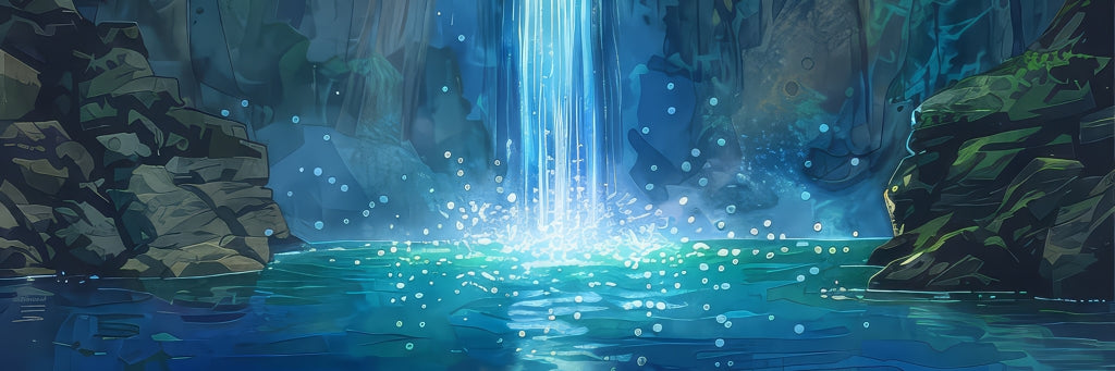 Waterfall - Framed Canvas - Print on demand