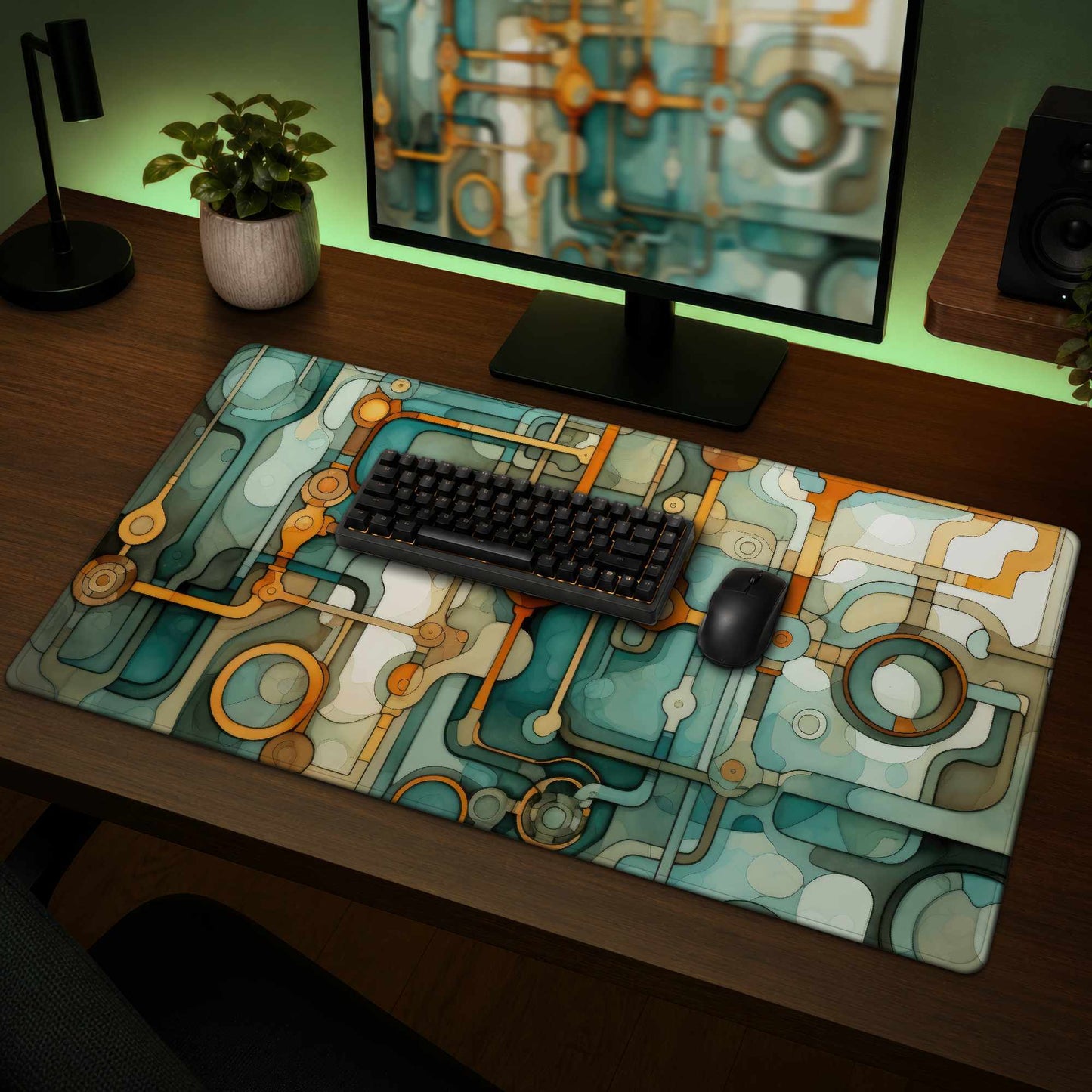 Turns and Bends Desk Mat | Stylish Home Decor Desk Accessory