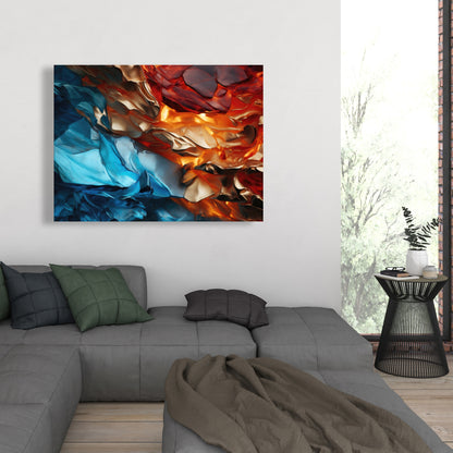 Mineral Contrast - Blue Canvas for Elegant Home Decor