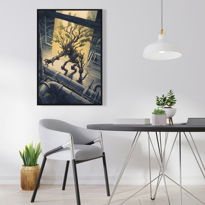 Regaining - Yellow Framed Canvas Art for Home Decor
