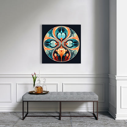 Hues and curves - 32"x32" Canvas