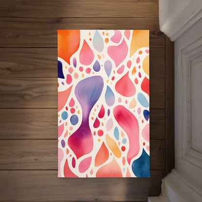 Splotches White Indoor Outdoor Door Mat | Decor Essentials