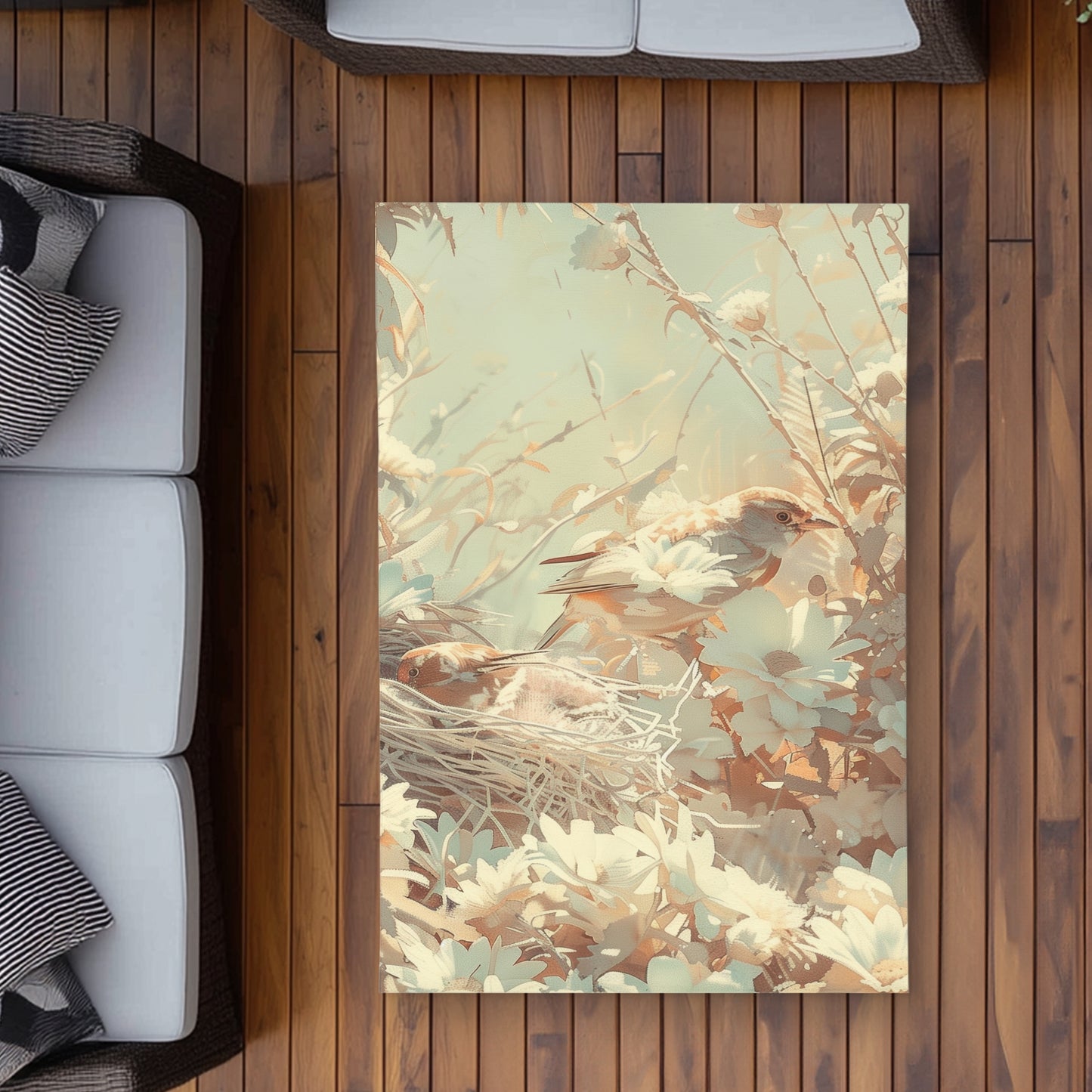 The Nest Yellow Outdoor Area Rug | Stylish Design