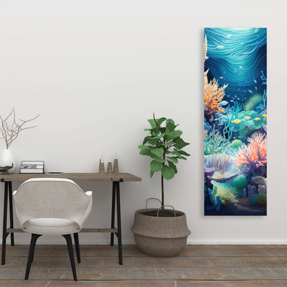 The Reef - Orange Canvas Art for Home Decor | Stylish Accent
