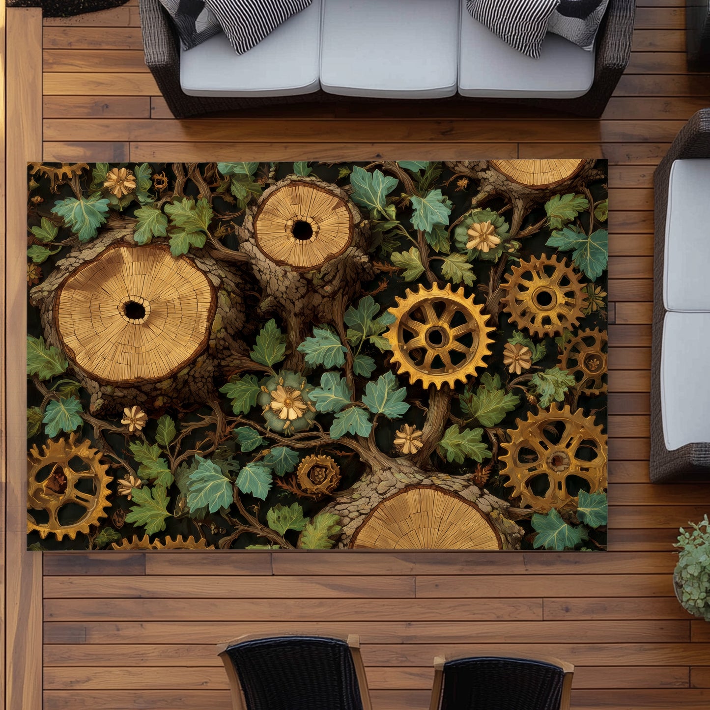 Tapis d'extérieur Hiding Gears - Une solution élégante pour la décoration intérieure