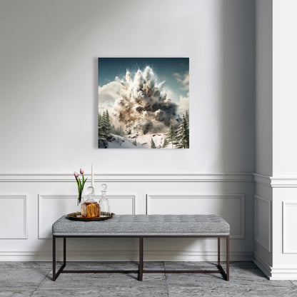 Ruined Excursion - Gray Canvas Art for Home Decor