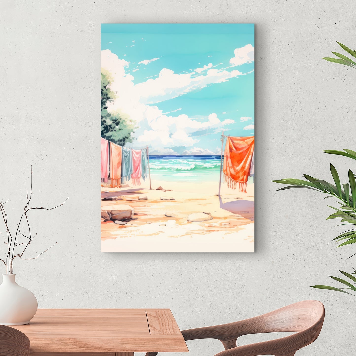 Sunny side Orange Canvas | Bright Home Decor Accent