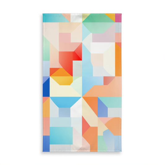 Geometric Cadence Blue Indoor Outdoor Tablecloth | Home Decor