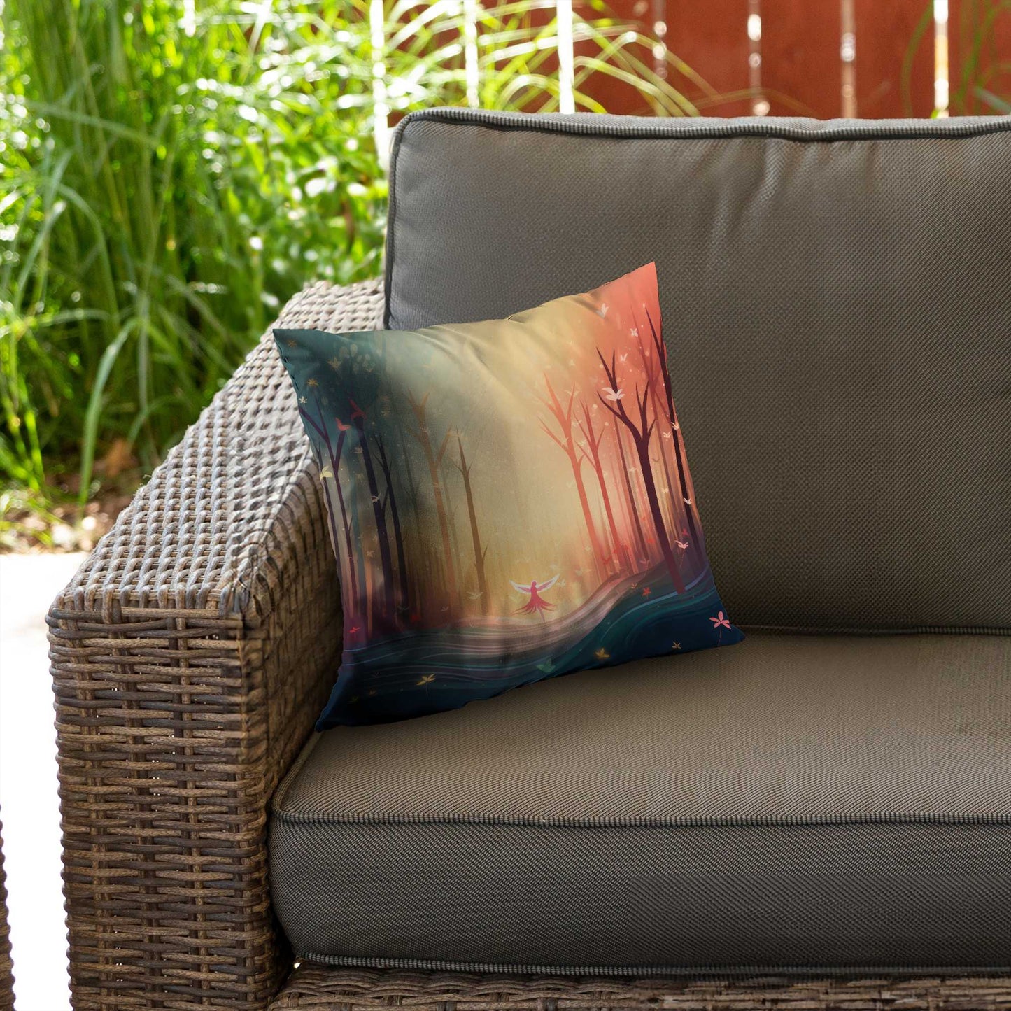 Coussin décoratif en sergé de polyester Enchanted - Décoration d'intérieur élégante