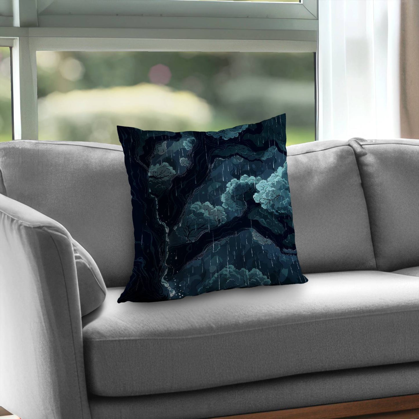 Canopy Blue Poly Twill Throw Pillow Insert for Home Decor