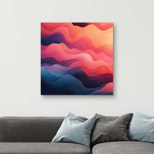 Ethereal Smoke - Pink Canvas Art for Elegant Home Decor