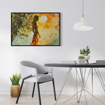 Peaceful sun - 36"x36" Framed canvas