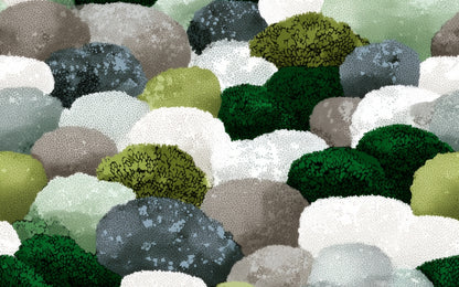 Mossy River Stones Door Mat - Indoor Outdoor Home Decor