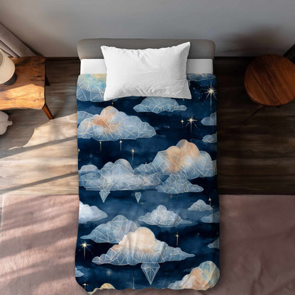 Housse de Couette Nuages de Cristal Célestes | Décoration Maison Chic