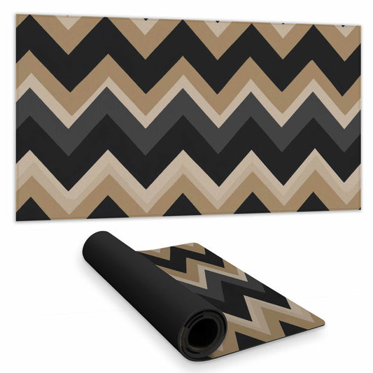Earth Tone Waves Desk Mat - Stylish Home Decor Accessory