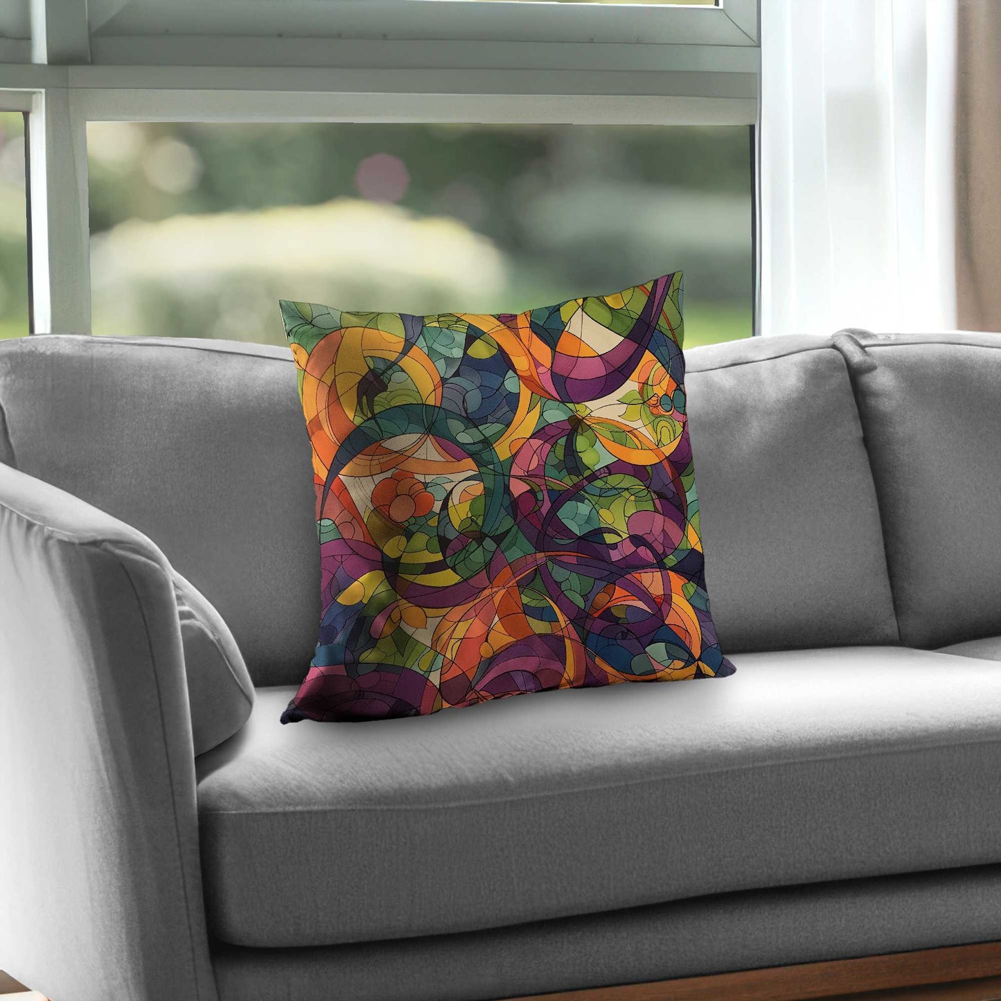 Converge Green Poly Twill Throw Pillow Insert for Home Decor