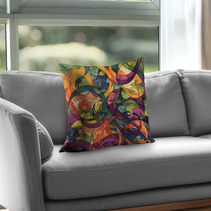 Converge Green Poly Twill Throw Pillow Insert for Home Decor