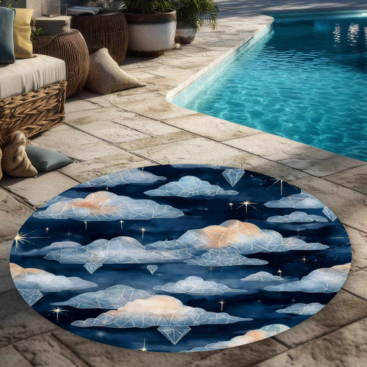 Tapis d'extérieur Nuages de cristal célestes | Décoration élégante