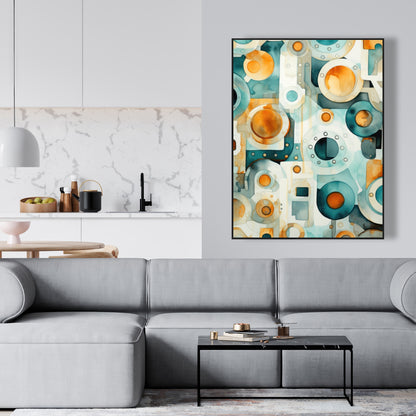 Decomposed porthole - 36"x36" Framed canvas